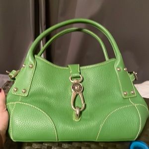Dooney and bourke small leather green purse